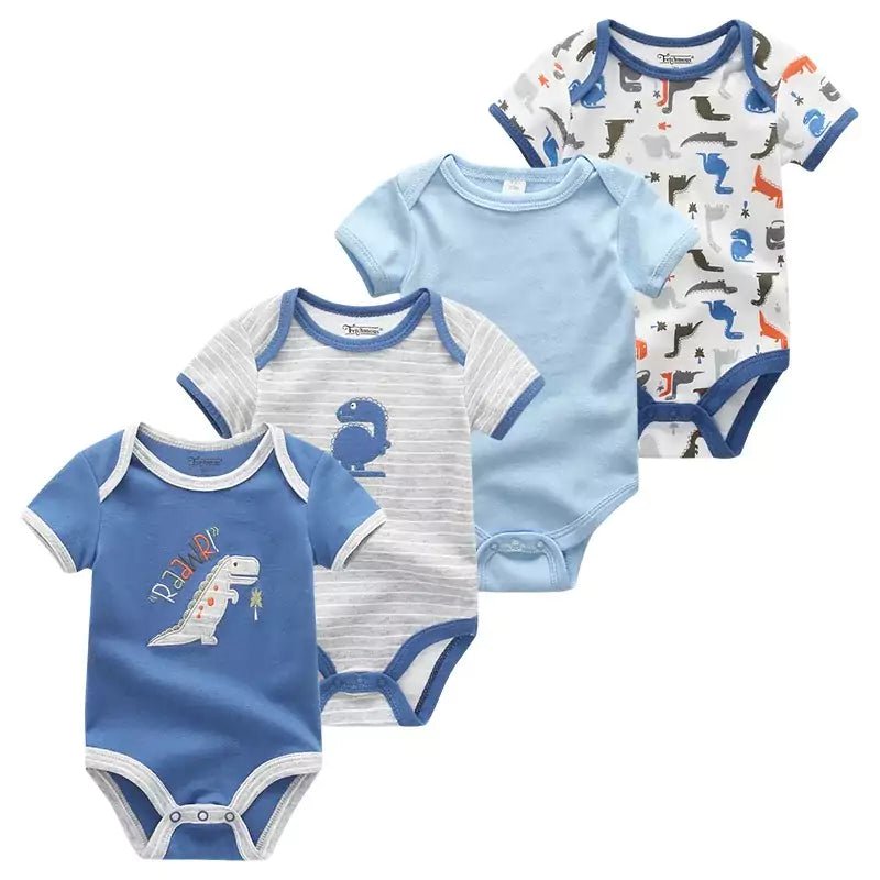 Kit 4 Bodies Bebê 100% Algodão Manga Curta - Bebilu - Varialle