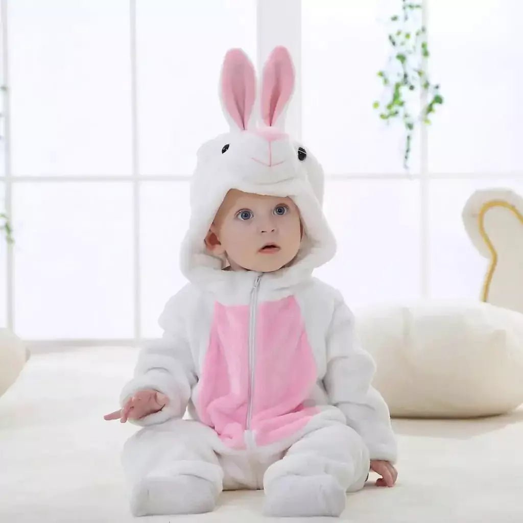 Macacão Pijama Infantil de Bichinhos com Capuz - Zoo Baby - Varialle