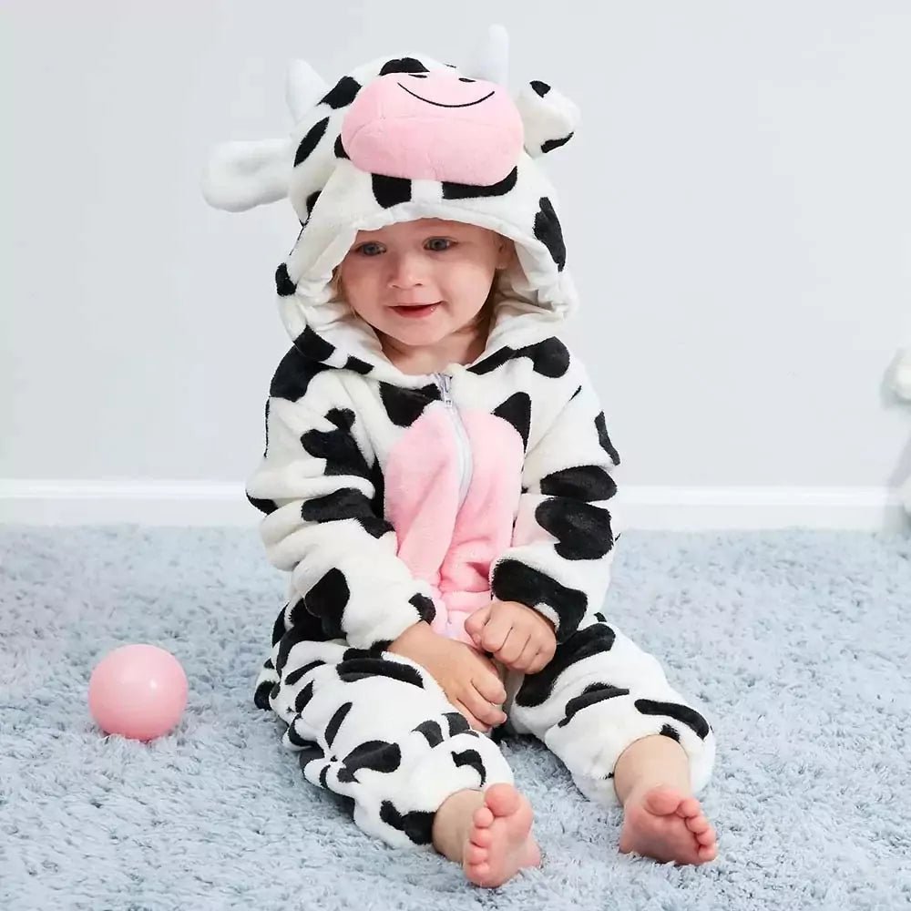 Macacão Pijama Infantil de Bichinhos com Capuz - Zoo Baby - Varialle