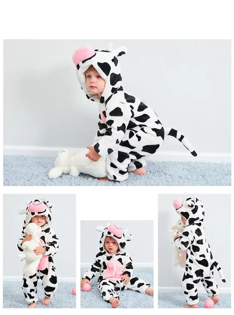 Macacão Pijama Infantil de Bichinhos com Capuz - Zoo Baby - Varialle