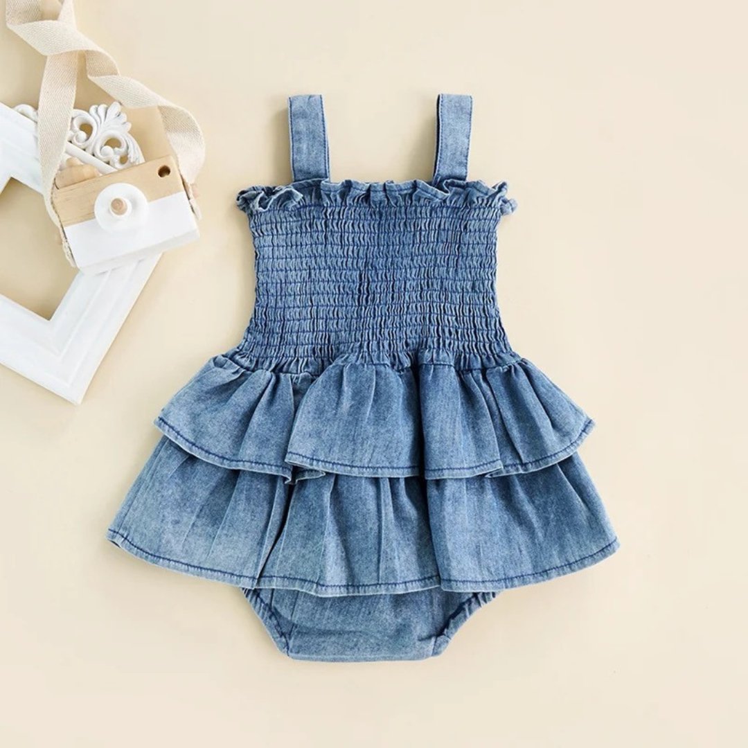 Romper Jeans Infantil para Meninas - Sonho Doce - Varialle