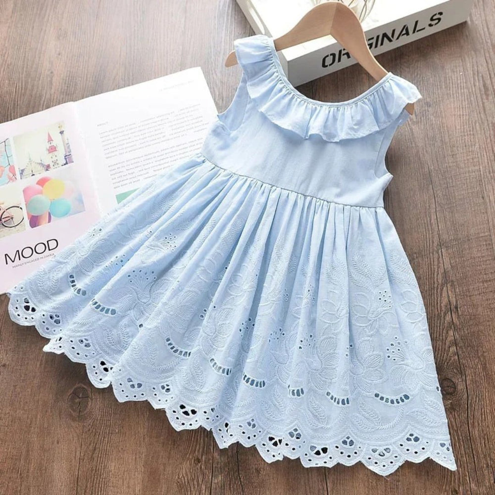 Vestido Infantil Azul Celeste - 2 a 6 Anos - Varialle