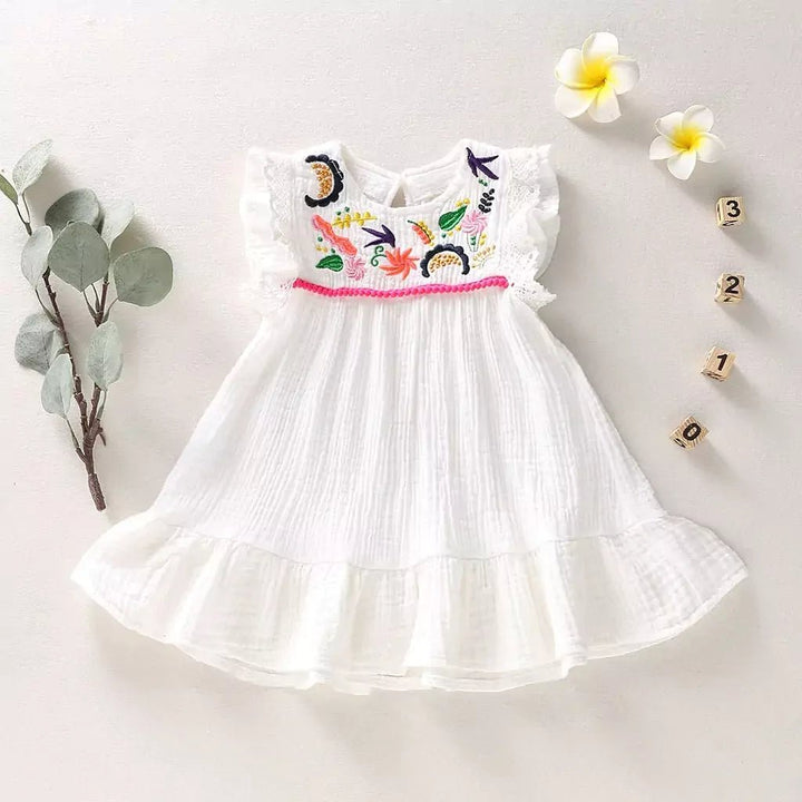Vestido Infantil Bordado - Brisa Floral - Varialle