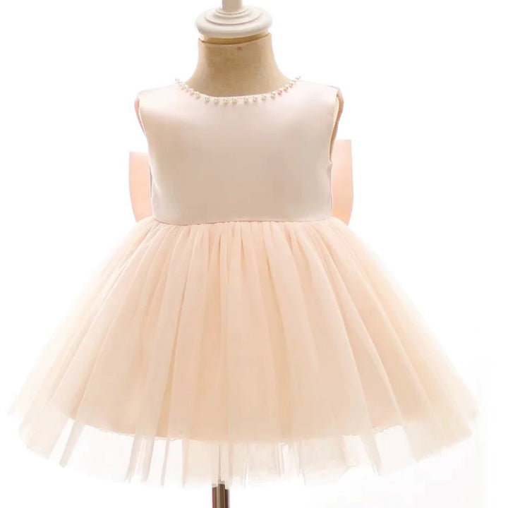 Vestido Infantil com Laço e Pérolas - Varialle