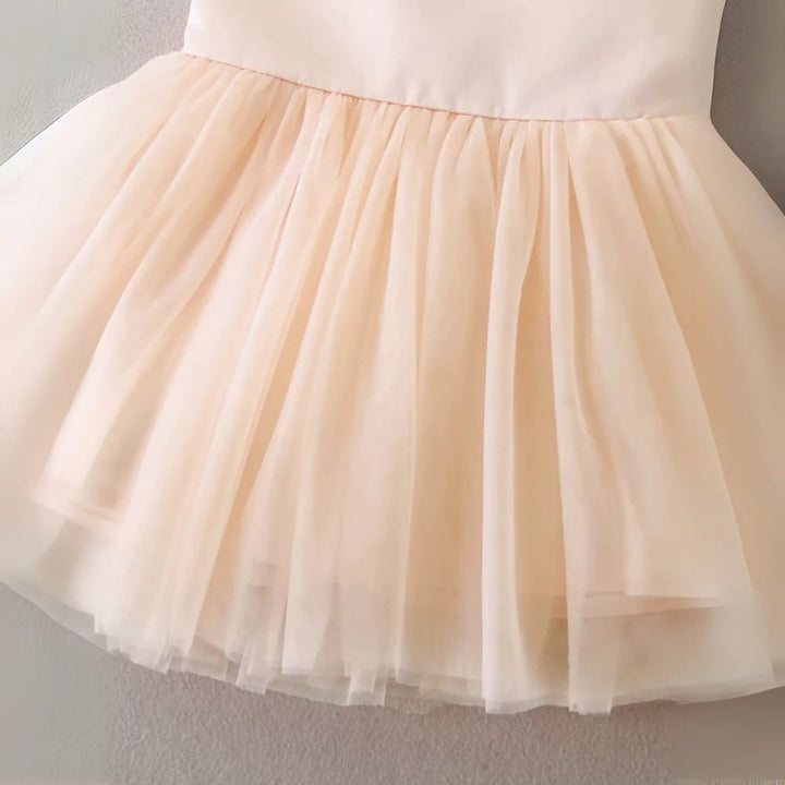 Vestido Infantil com Laço e Pérolas - Varialle