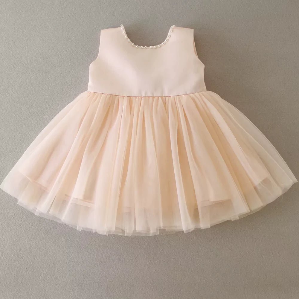 Vestido Infantil com Laço e Pérolas - Varialle