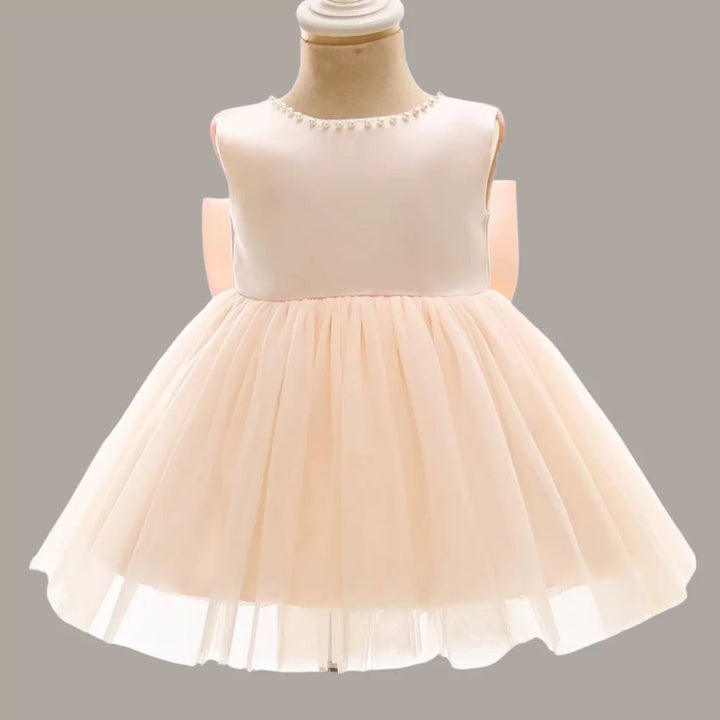 Vestido Infantil com Laço e Pérolas - Varialle