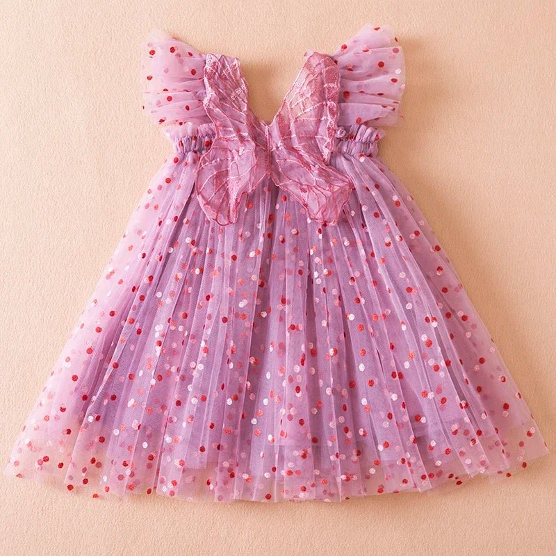 Vestido Infantil de Verão com Asas de Borboleta - Varialle