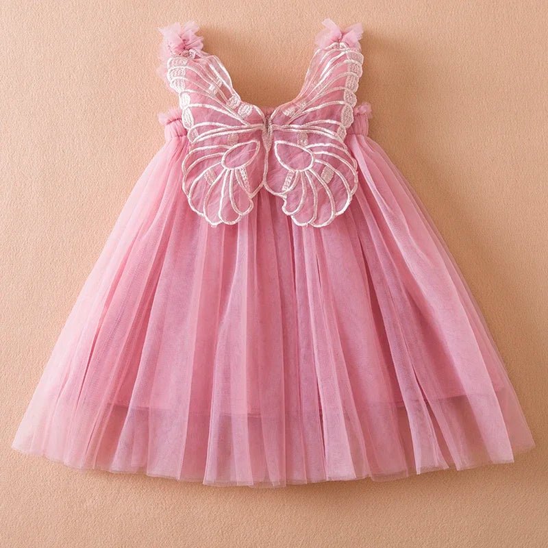 Vestido Infantil de Verão com Asas de Borboleta - Varialle