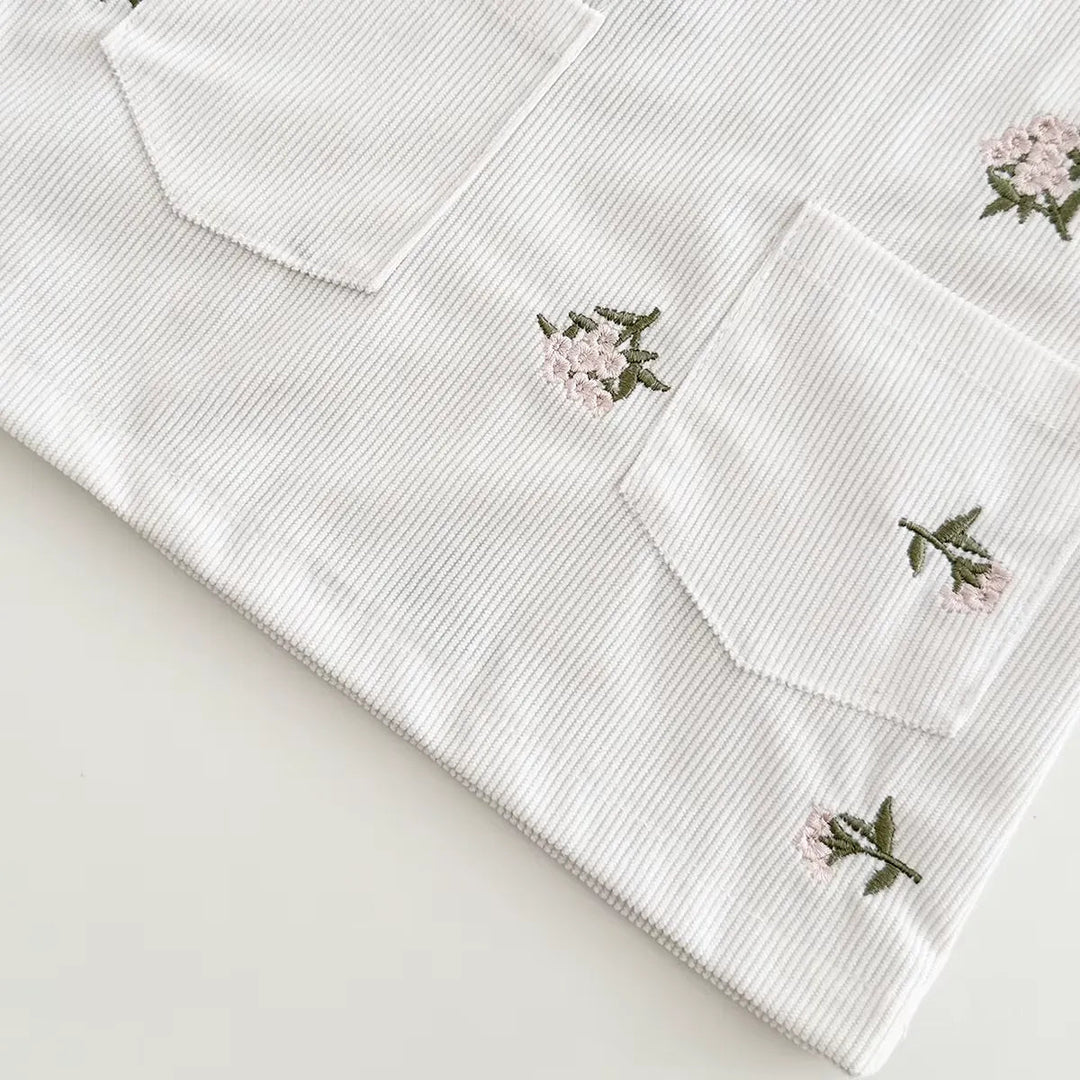 Vestido Infantil de Verão com Bordados Florais 6 Meses a 3 Anos - Varialle