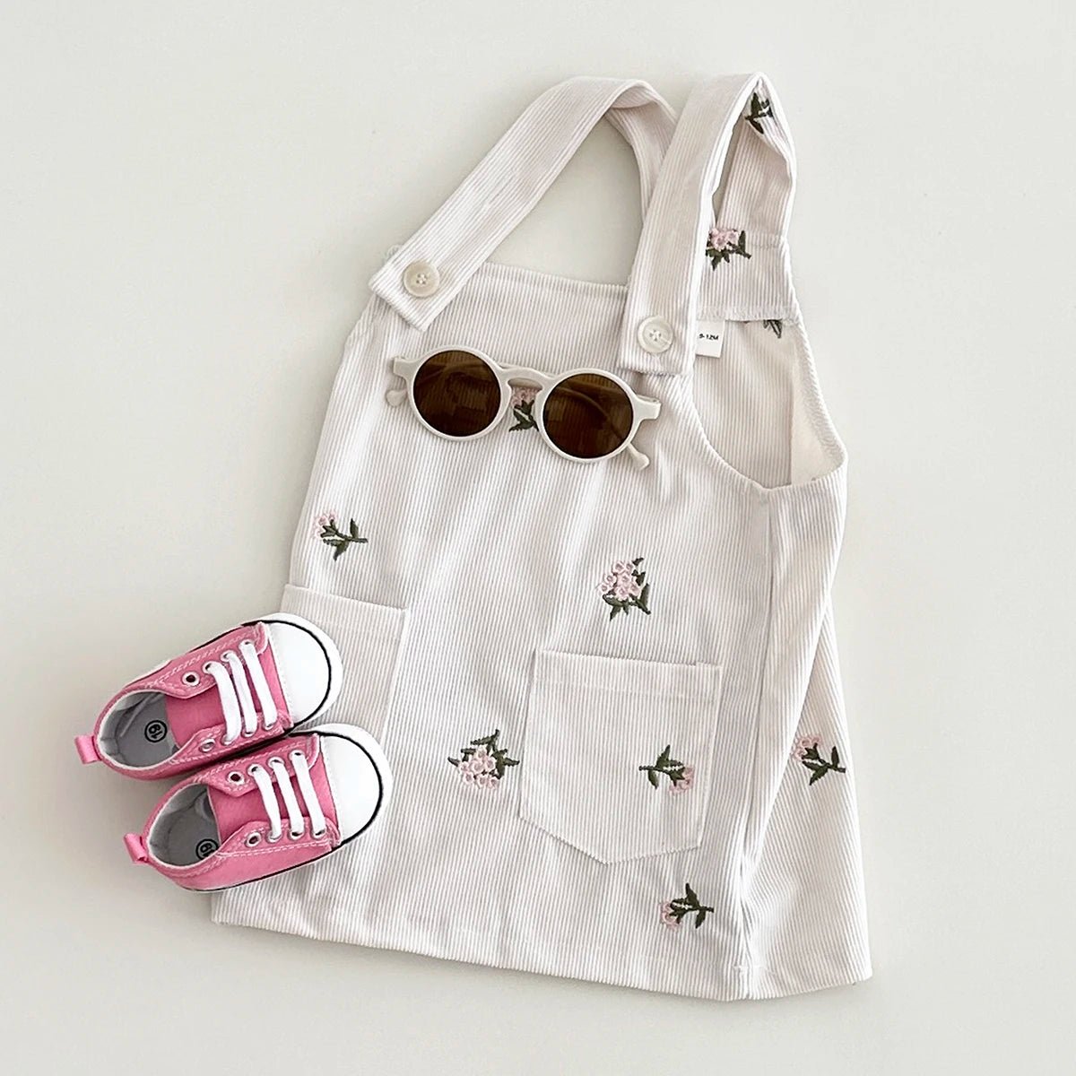 Vestido Infantil de Verão com Bordados Florais - Varialle