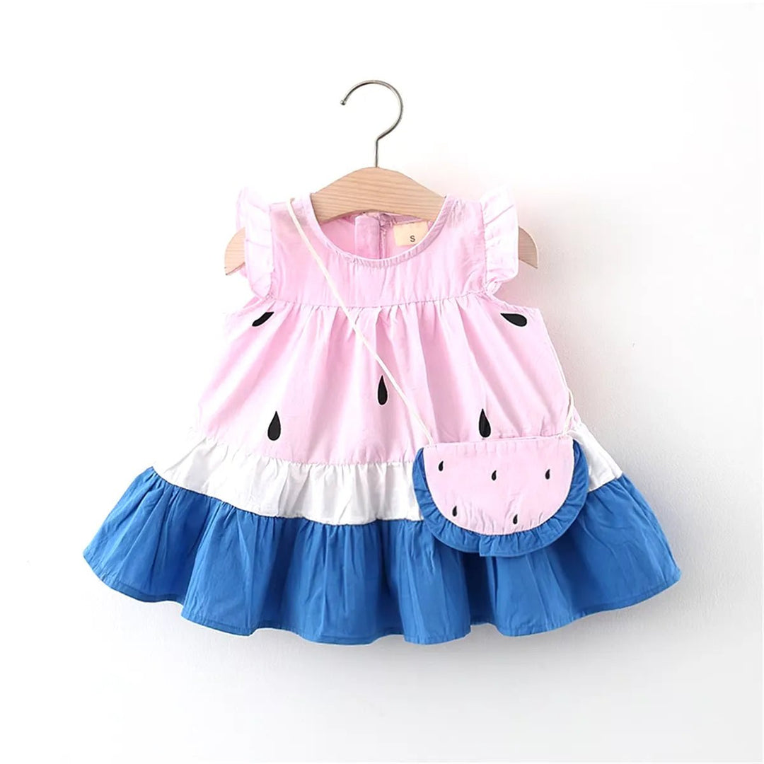 Vestido Infantil de Verão com Estampa de Melancia - Varialle