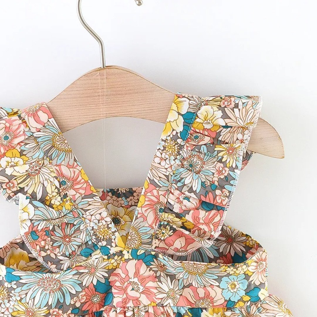 Vestido Infantil em Algodão com Bolsa de Palha - Vestita - Varialle