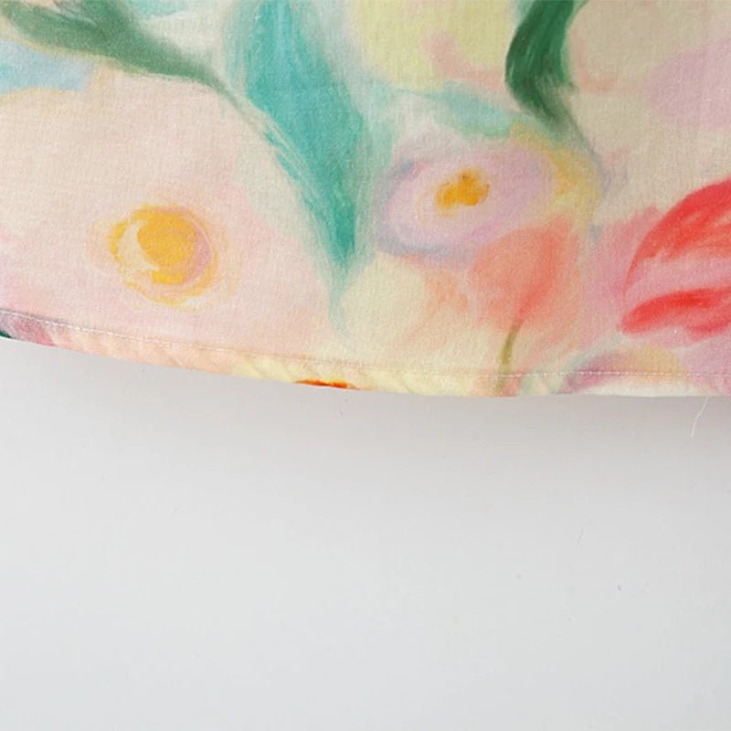 Vestido Infantil Floral Colorido com Bolsa - Varialle