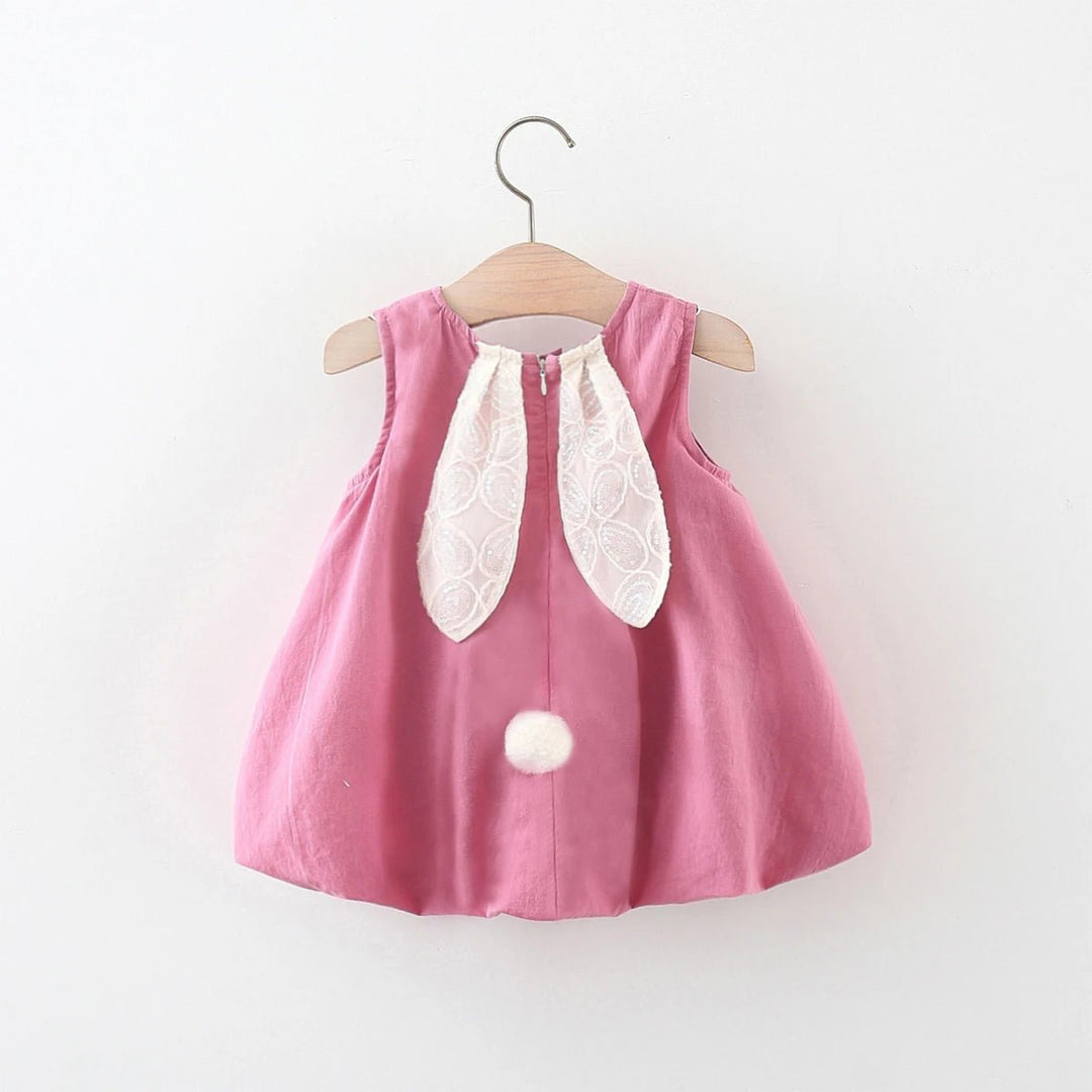 Vestido Infantil Sem Mangas Coelhinho 9 Meses a 4 Anos - Varialle