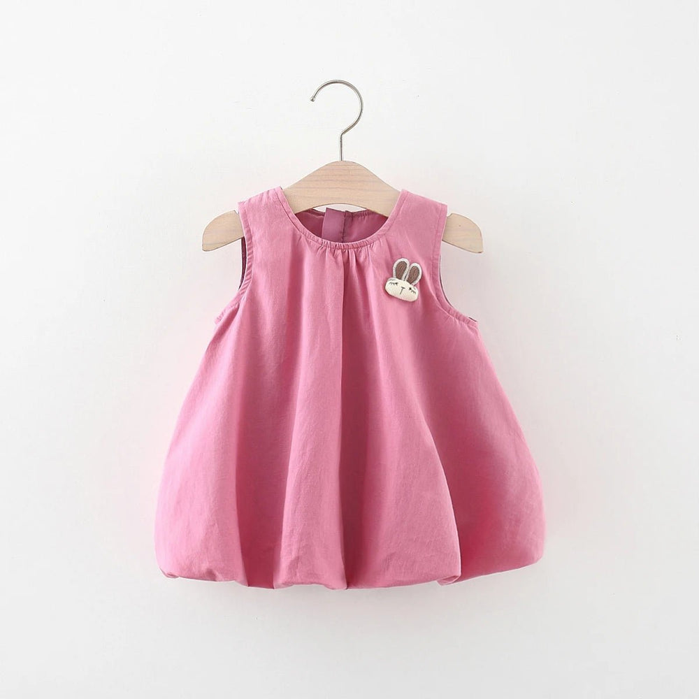 Vestido Infantil Sem Mangas Coelhinho 9 Meses a 4 Anos - Varialle