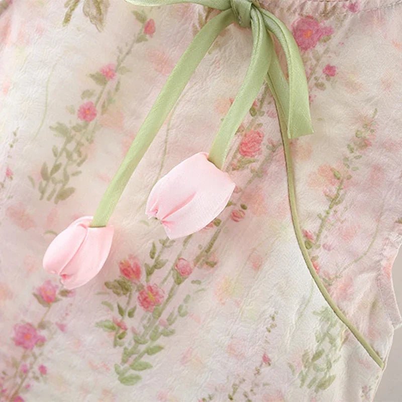 Vestido Infantil Tulipa de Verão com Bordado Delicado - Varialle