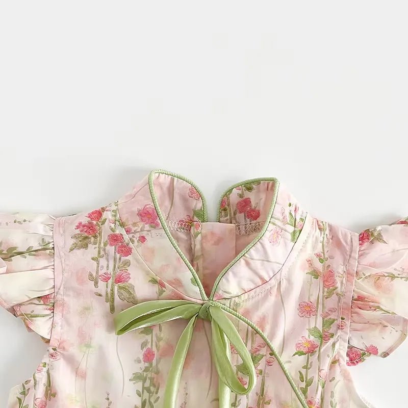 Vestido Infantil Tulipa de Verão com Bordado Delicado 9 Meses a 4 Anos - Varialle