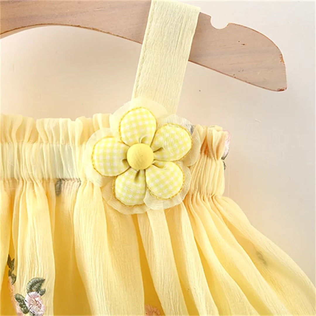 Vestido Princesa Algodão Infantil 9 Meses a 3 Anos - Varialle