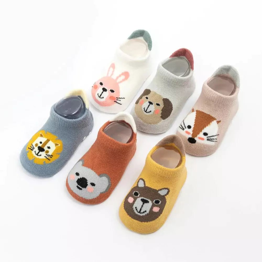 6 Pares - Meia Antiderrapante para Bebê - BabyPaw - Varialle
