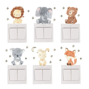 Adesivos de Parede Infantil Animais Fofos Leve 6 Pague 5 Varialle