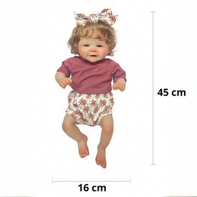 Bebê Reborn Nina Corpo de Tecido Toque Realista 45cm - Varialle
