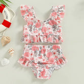 Biquíni Infantil Estampado com Babados 6 Meses a 3 Anos - Varialle