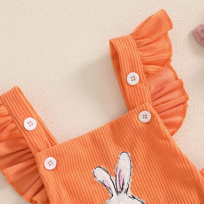 Body Bebê Menina com Bordado de Coelho Charmoso 0 a 18 Meses Varialle 