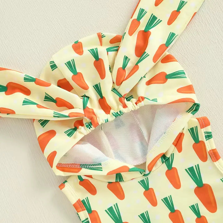 Body Bebê Unissex Coelho e Cenoura com Capuz 0 a 18 Meses Varialle