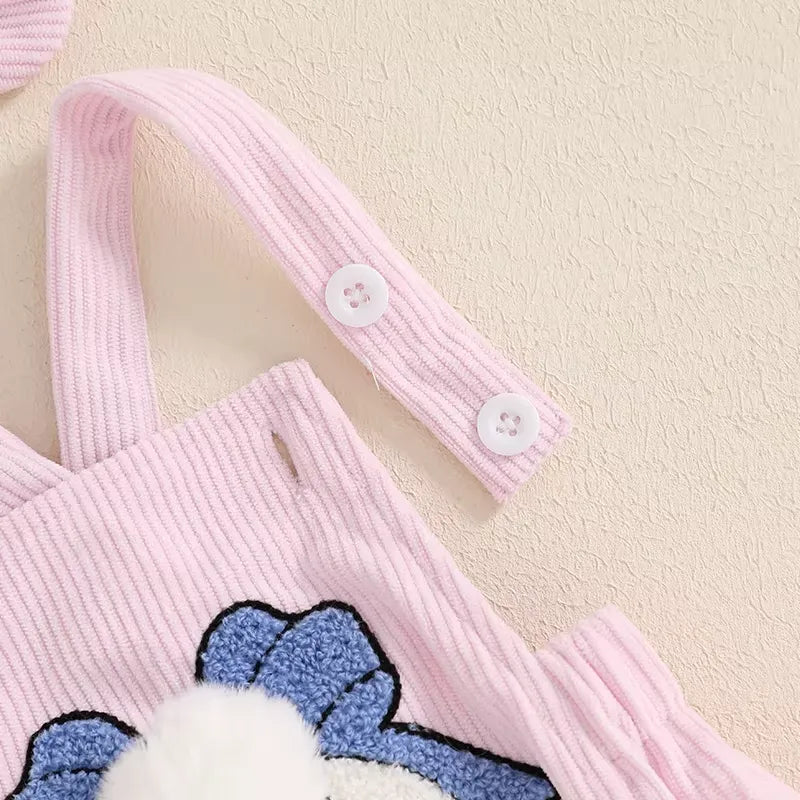 Body Infantil Coelhinho com Pompom e Headband 0 a 18 Meses Varialle