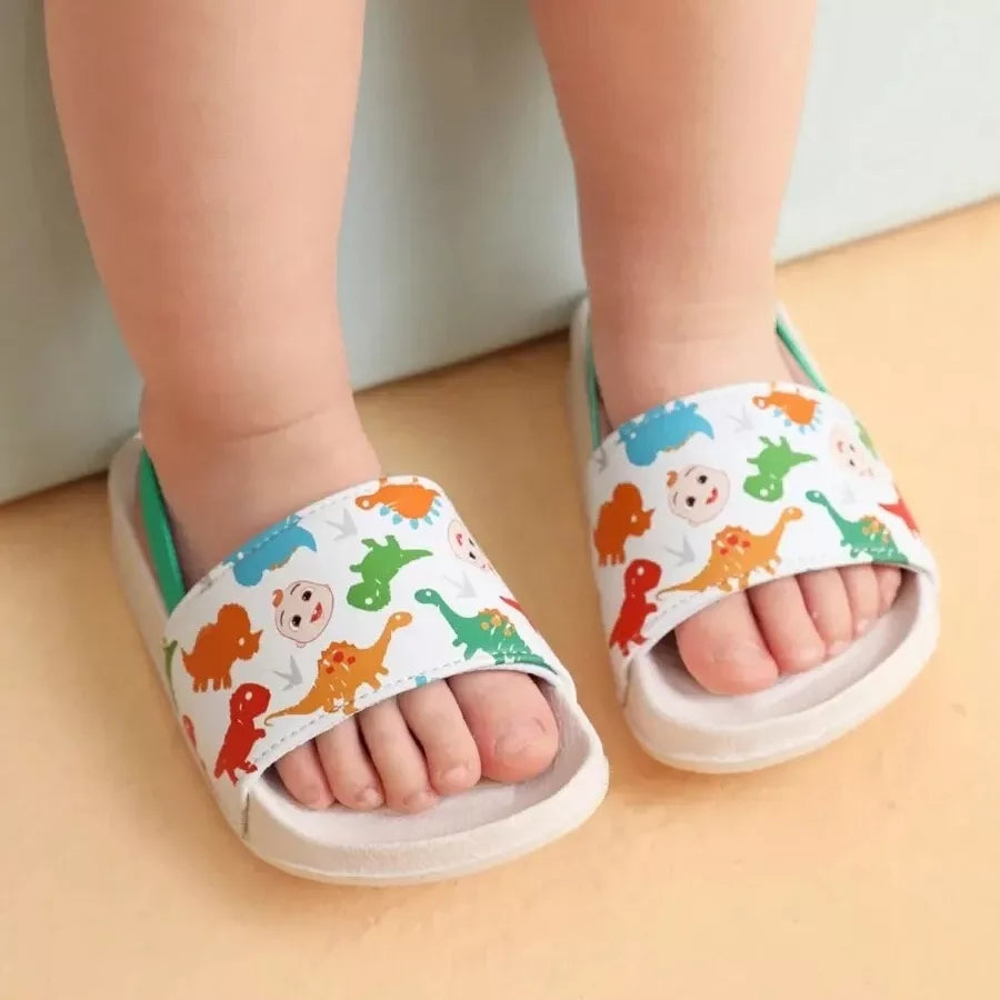 Chinelo Infantil Masculino com Estampa de Dinossauros – Leve, Antiderrapante e Confortável