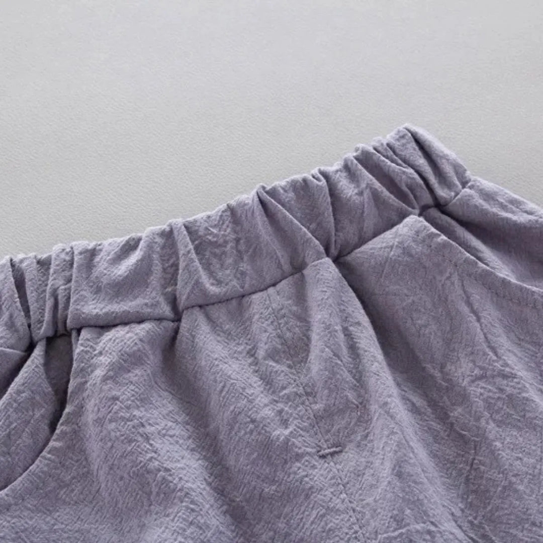 Conjunto SunnyKids: conforto, leveza e estampa exclusiva para meninos aproveitarem o verão. Varialle.