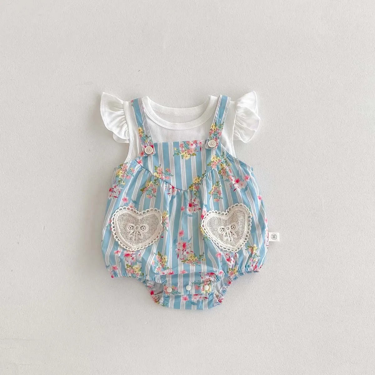 Conjunto Bebê Floral Floresce em Algodão – Macacão e Blusa 3 a 24 Meses Varialle 