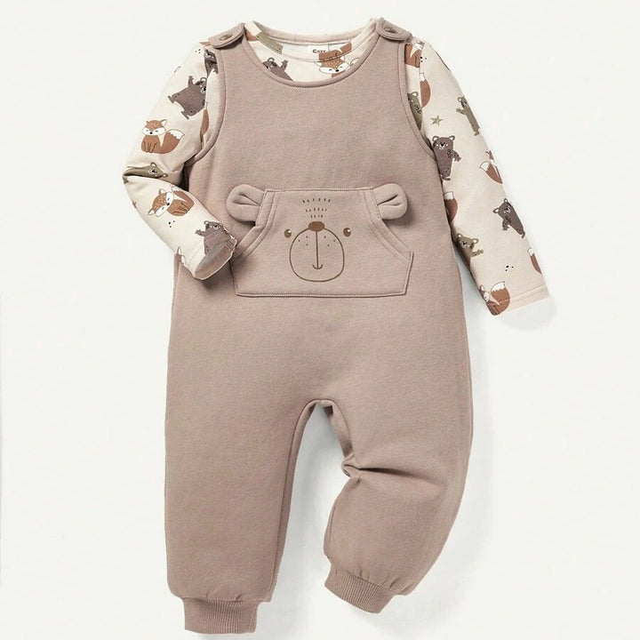 Conjunto Bebê Menino 2 Peças Estampa Urso e Raposa RN a 3 Anos Varialle