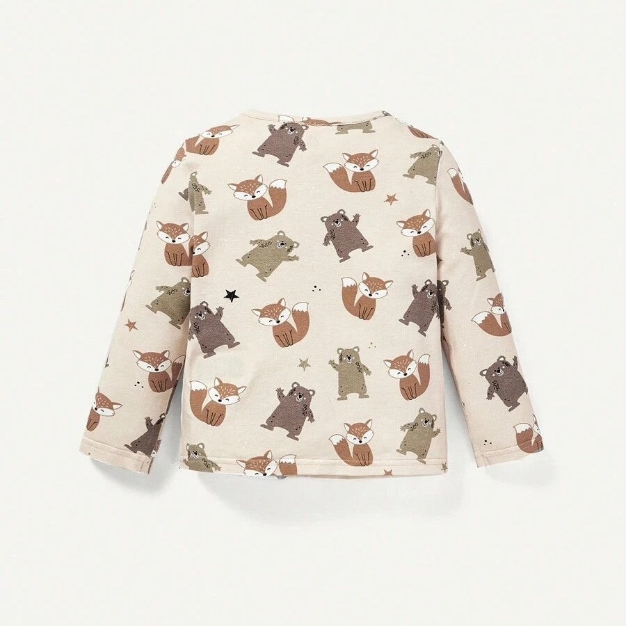 Conjunto Bebê Menino 2 Peças Estampa Urso e Raposa RN a 3 Anos Varialle