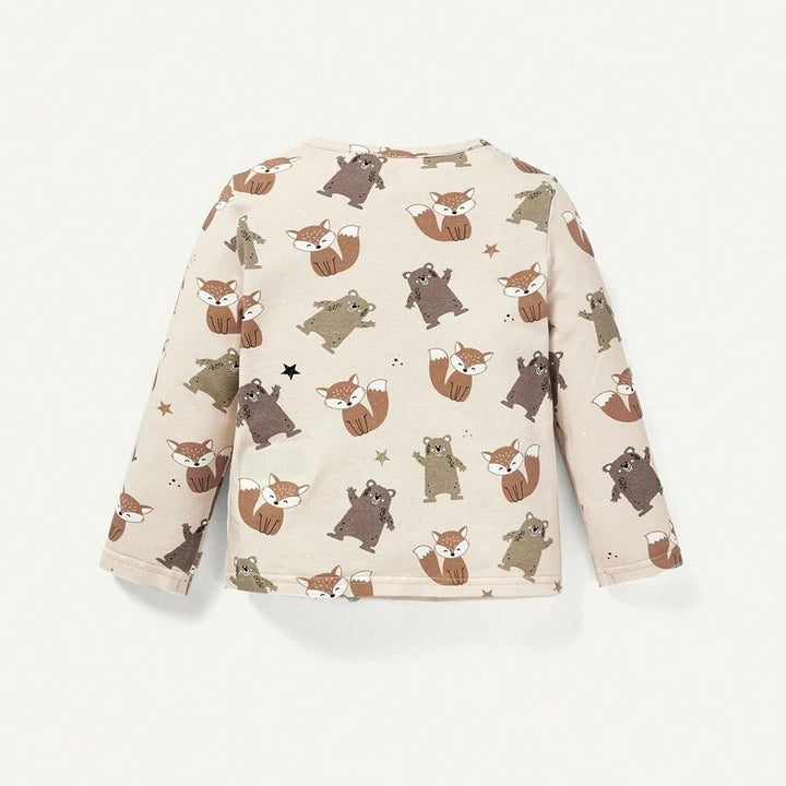 Conjunto Bebê Menino 2 Peças Estampa Urso e Raposa RN a 3 Anos Varialle