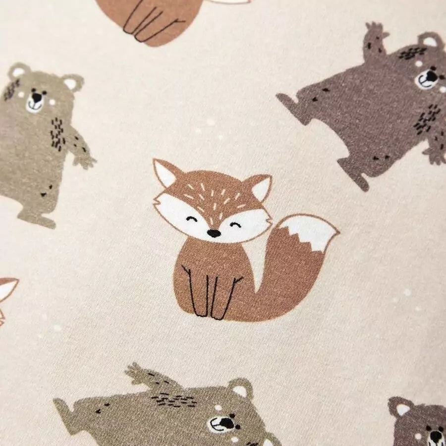 Conjunto Bebê Menino 2 Peças Estampa Urso e Raposa RN a 3 Anos Varialle