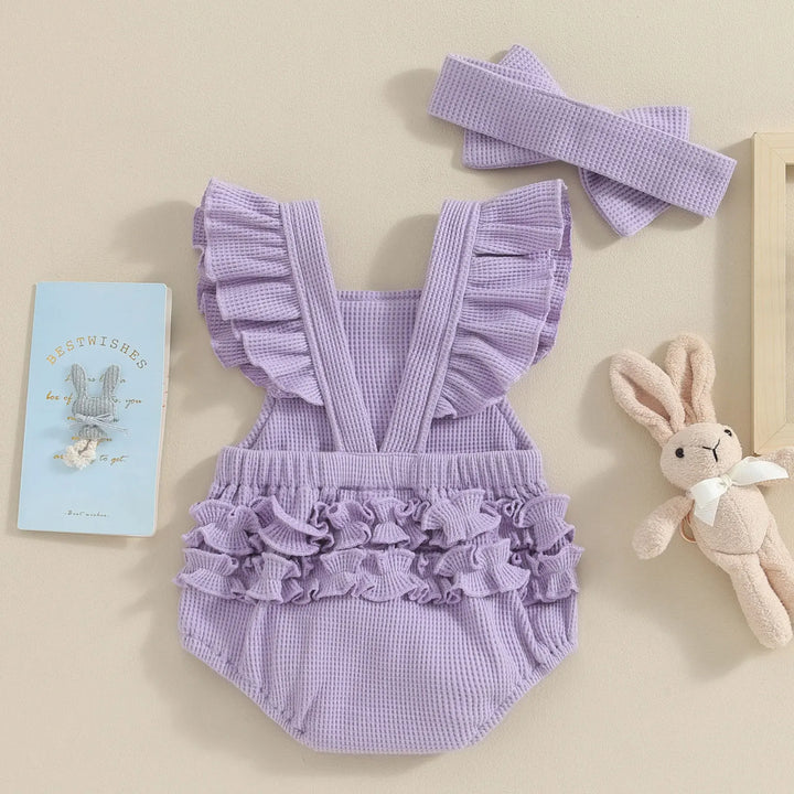 Conjunto Body Bebê Menina Coelho com Pompom e Headband 0 a 18 Meses Varialle