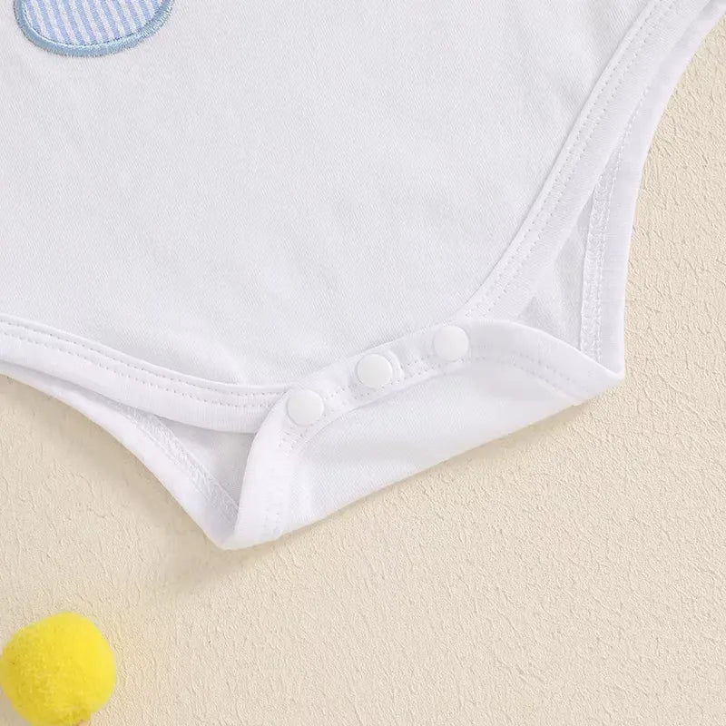 Conjunto Infantil Body Coelhinho com Suspensório 0 a 18 Meses Varialle