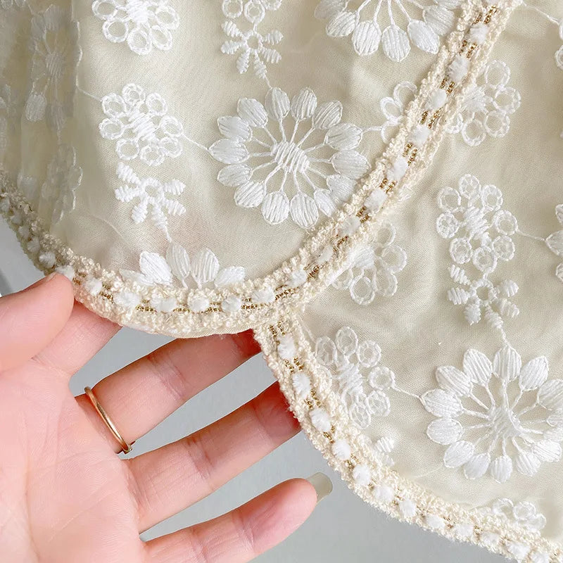 Conjunto Infantil Feminino Renda Bordada 2 a 7 Anos_Varialle