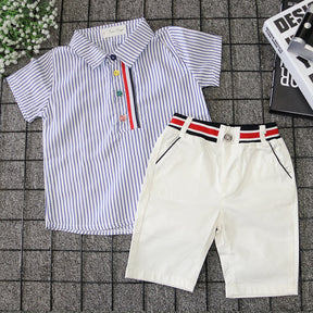 Conjunto Infantil Masculino Camisa Listrada e Bermuda 2 a 6 Anos | Varialle