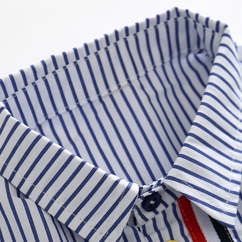 Conjunto Infantil Masculino Camisa Listrada e Bermuda 2 a 6 Anos | Varialle