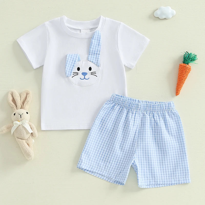 Conjunto Meninos Camiseta Coelhinho com Short 3 M a 3 A Varialle