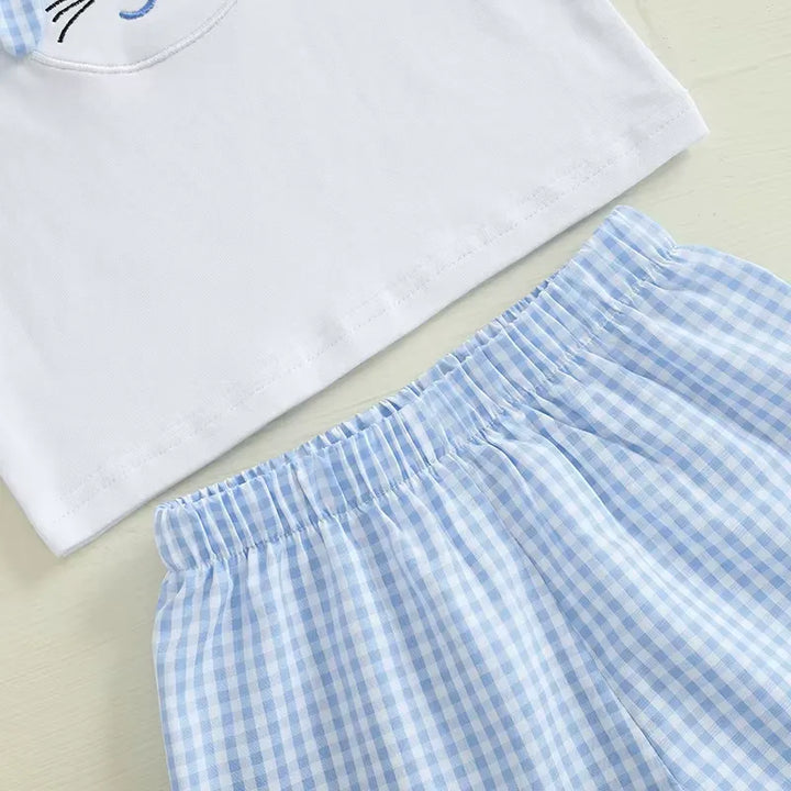 Conjunto Meninos Camiseta Coelhinho com Short 3 M a 3 A Varialle