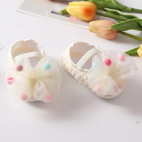 Conjunto Sapatinho e Faixa de Cabelo Tule e Bolinhas 0 a 12 Meses Varialle