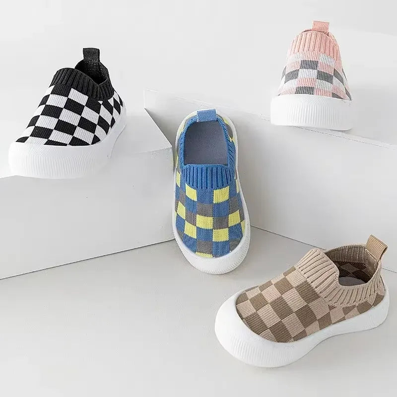 Tênis Infantil Respirável Antiderrapante KickBaby Xadrez - Varialle