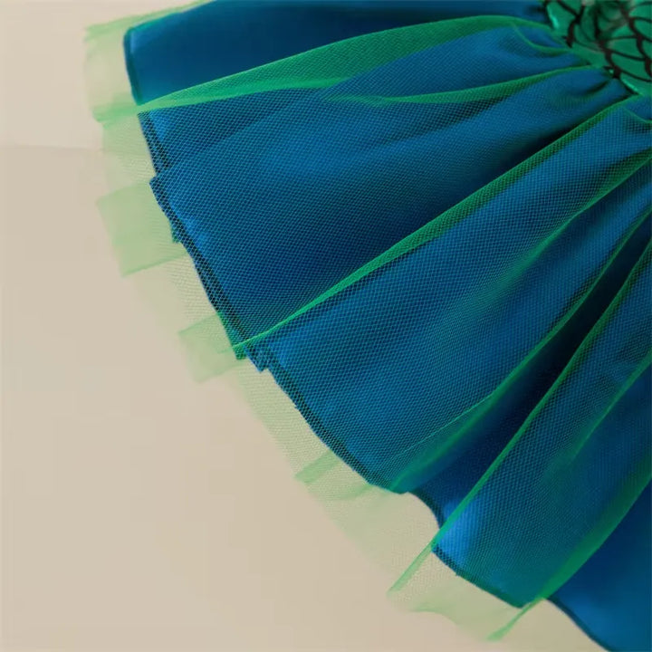 Fantasia Infantil Sereia - Top Brilhante e Saia de Tule para Bebês 0 a 3 Anos Varialle