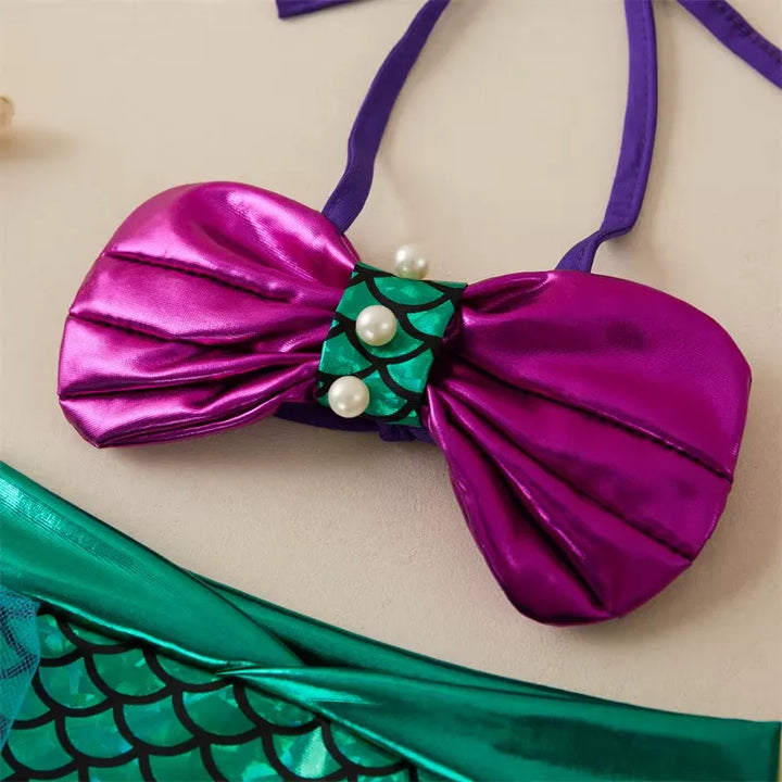 Fantasia Infantil Sereia - Top Brilhante e Saia de Tule para Bebês 0 a 3 Anos Varialle