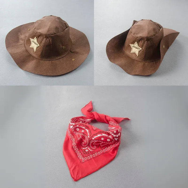 Fantasia de Cowboy para Bebês com Body, Chapéu e Lenço Varialle