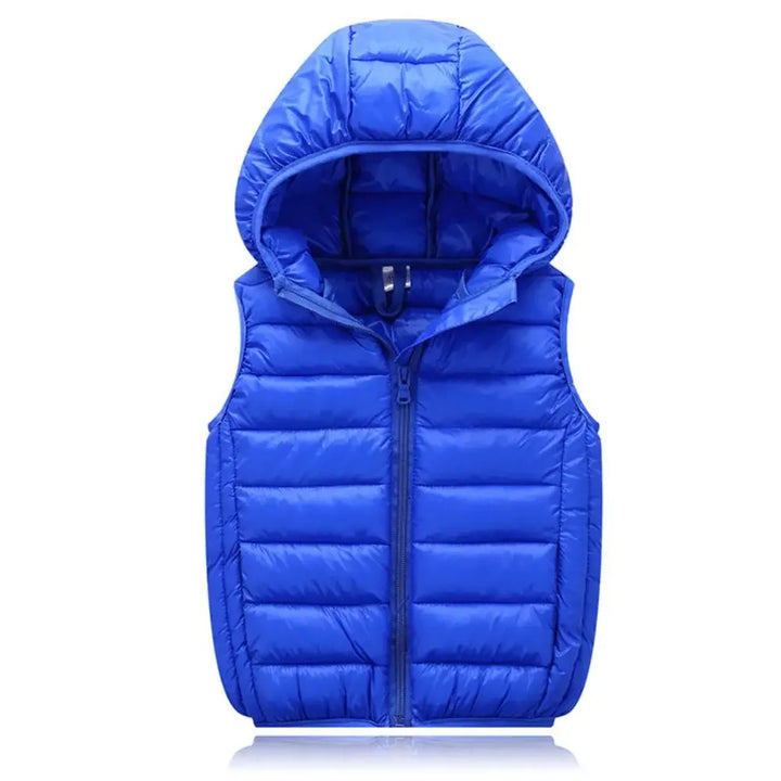 Jaqueta Puffer Infantil Com Capuz Inverno Corta-Vento (Sem Mangas) Varialle